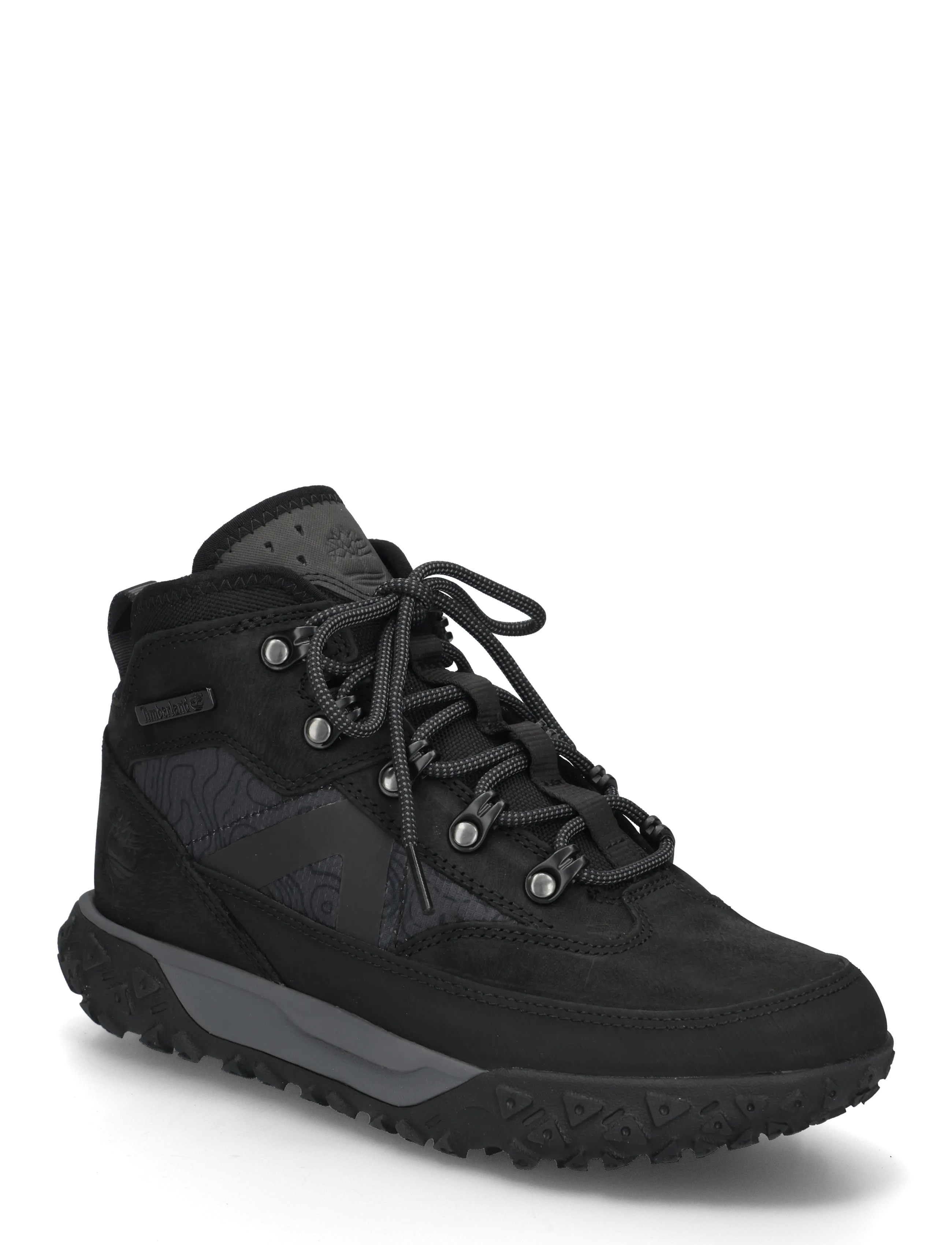 Timberland Mid Lace Up Waterproof Boot, Kinder, Wasserdichter Wanderstiefel, Schwarz, Gr.39