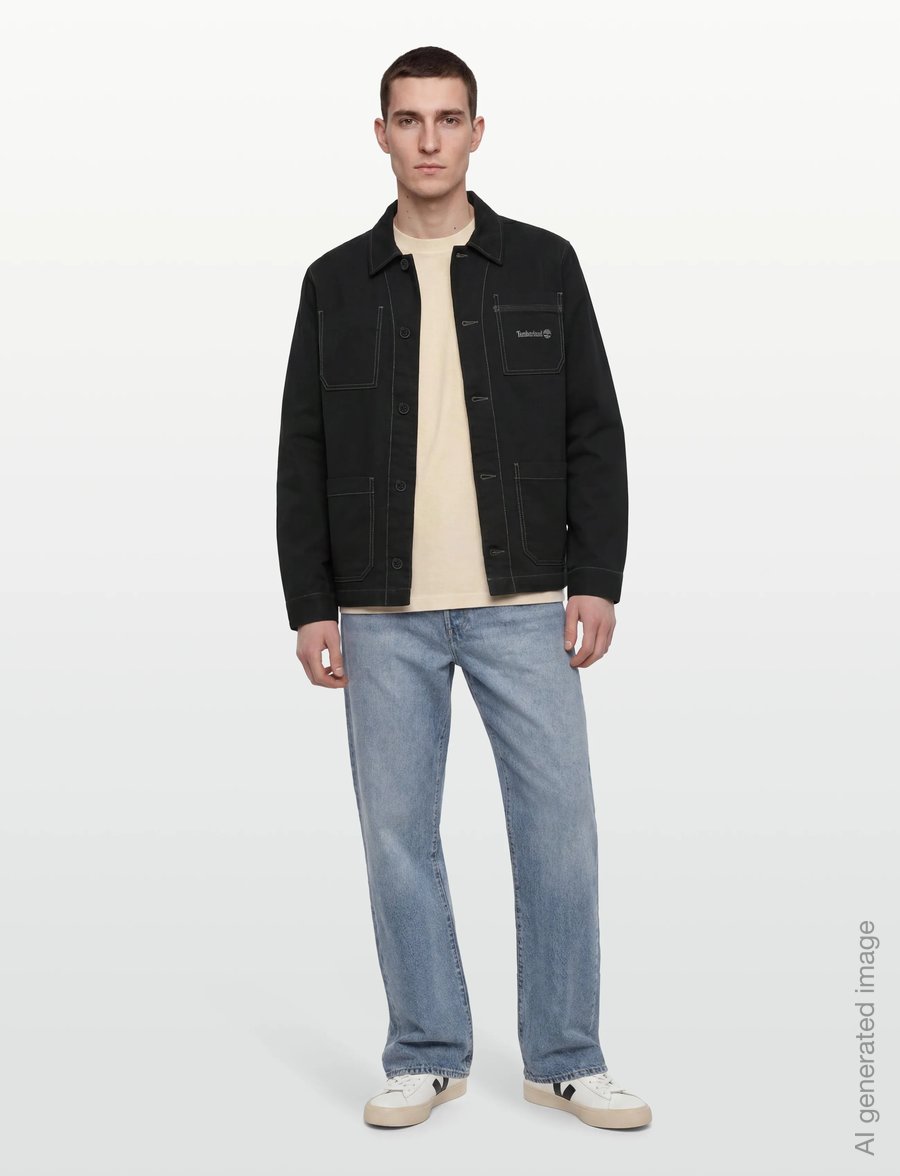 Timberland - Chore Canvas Jacket BLACK - rudens jakas - black - 0