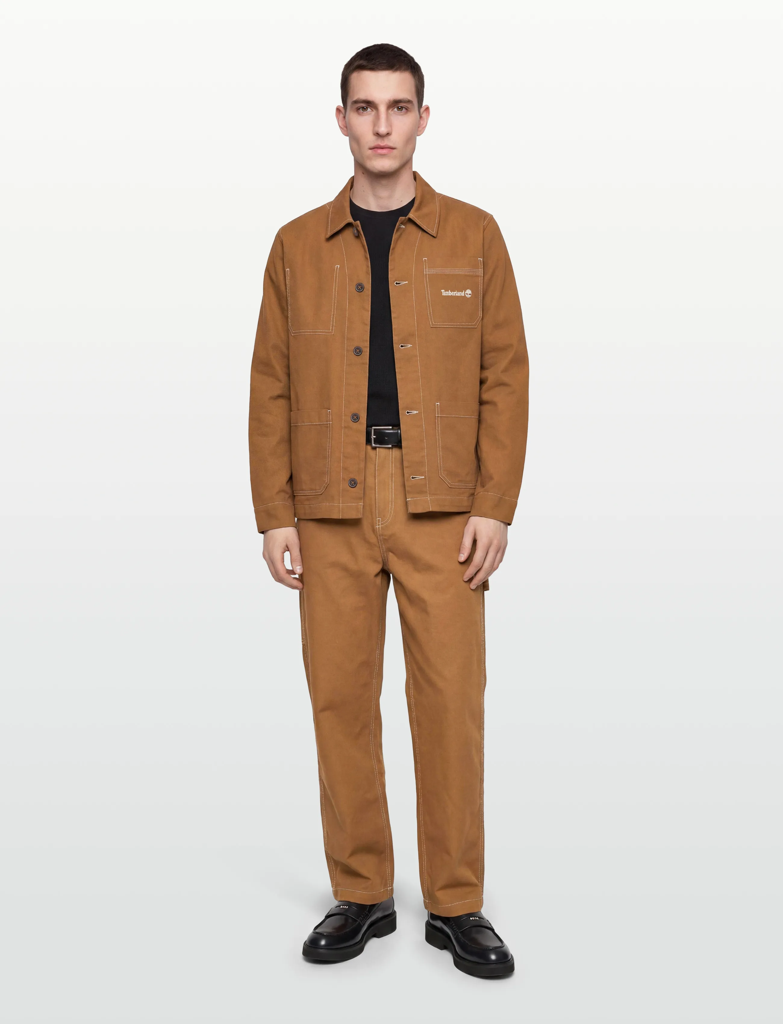 Timberland Chore Canvas Jacket Dark Wheat Boot, Mænd, Arbejdsjakke, Brun, Str: XXL