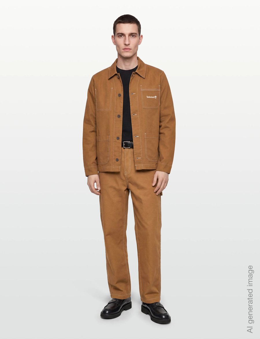 Timberland - Chore Canvas Jacket DARK WHEAT BOOT - fall jackets - dark brown - 0