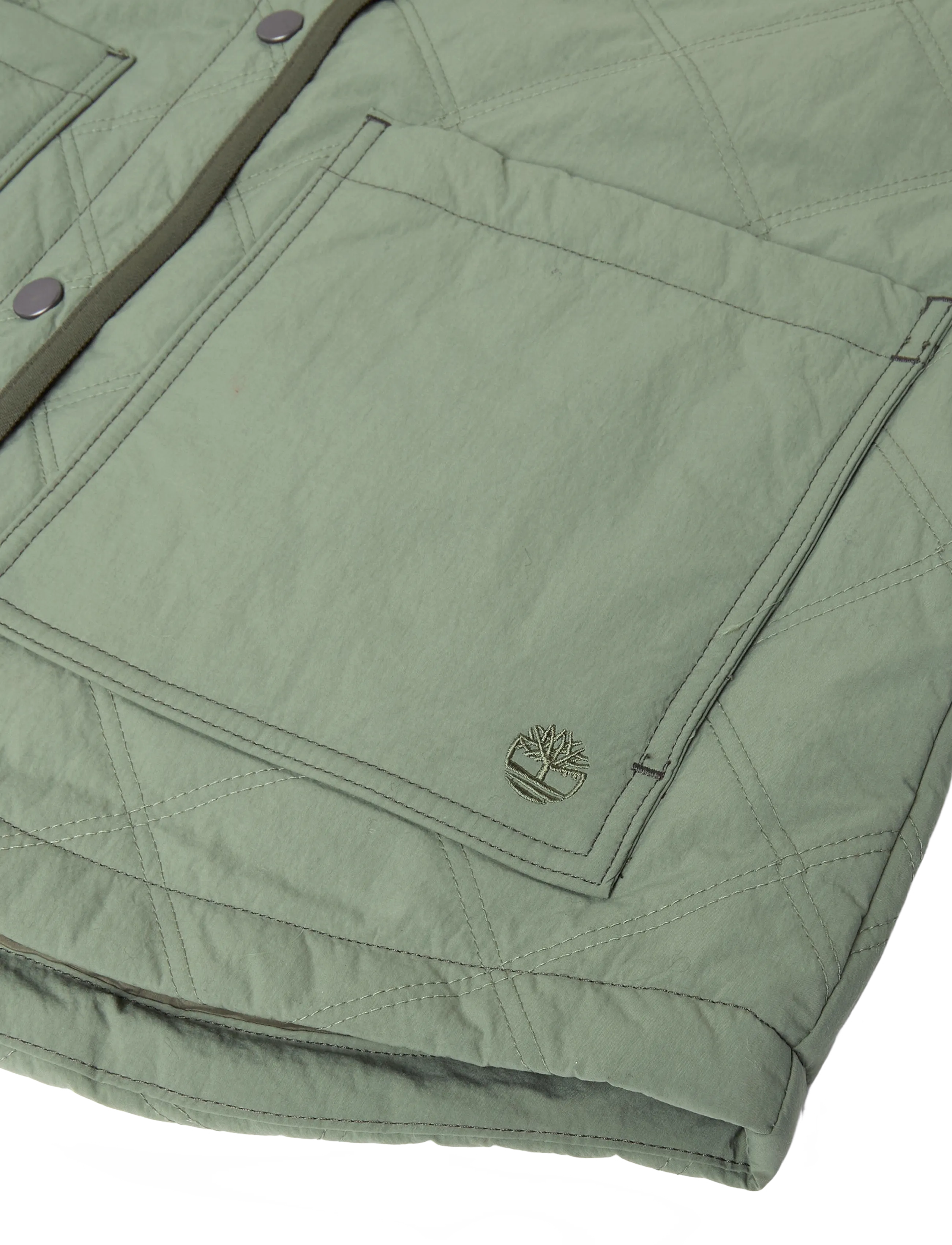 Timberland - Water Repellent Quilted Jacket - quilted jackets - deep lichen grn - 3
