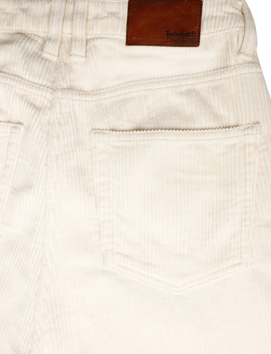 Timberland - Corduroy Wide-Leg Pants - fløjlsbukser - white smoke - 2