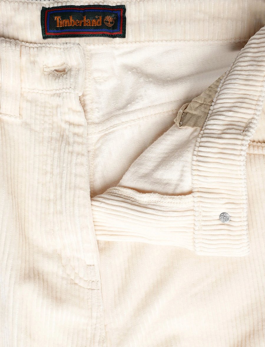 Timberland - Corduroy Wide-Leg Pants - fløjlsbukser - white smoke - 3