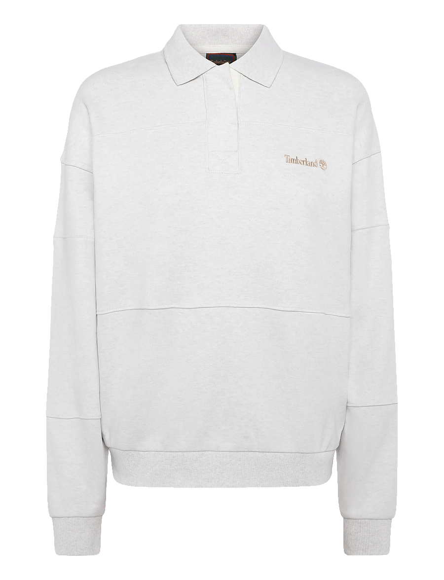 Timberland - Rugby Polo Sweatshirt - sweatshirts - lght oatml hthr - 0