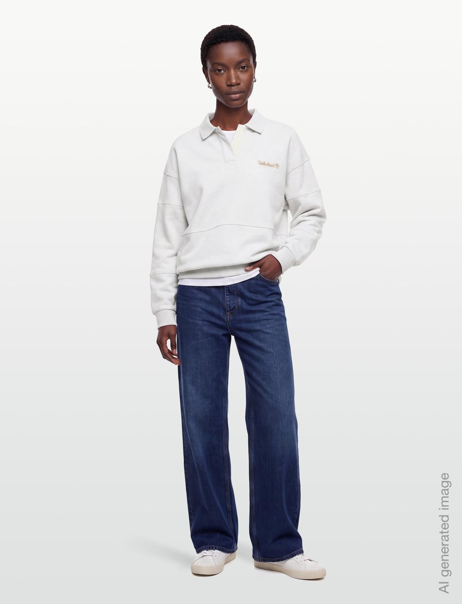 Timberland - Rugby Polo Sweatshirt - bluzy bez kaptura - lght oatml hthr - 0