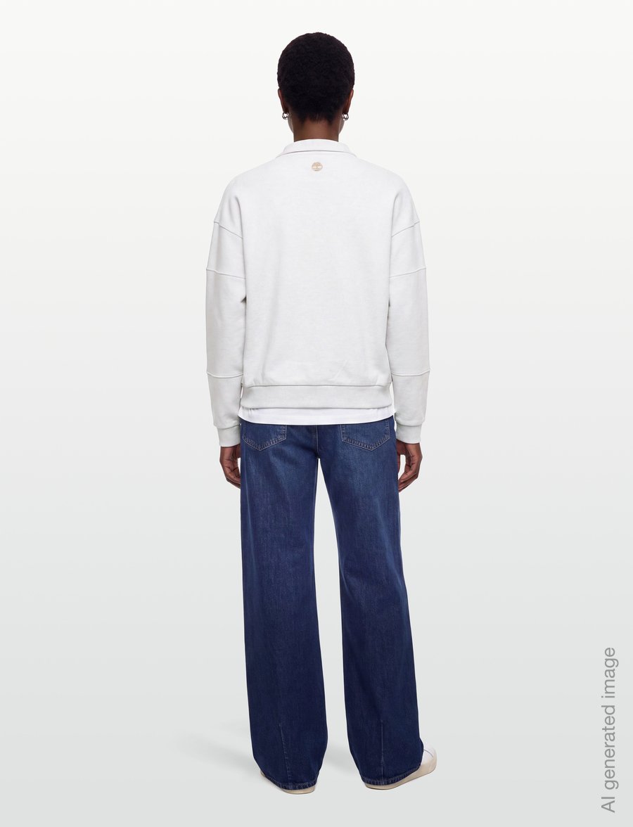 Timberland - Rugby Polo Sweatshirt - bluzy bez kaptura - lght oatml hthr - 4