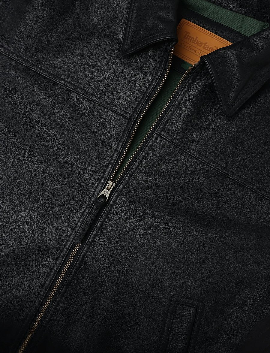 Timberland - Leather Bomber - herbstjacken - black - 2