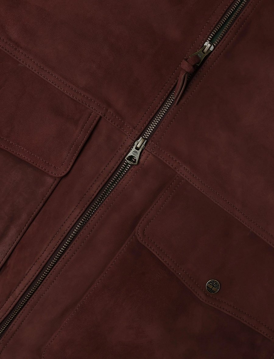 Timberland - Leather Bomber - fall jackets - chicory coffee - 3