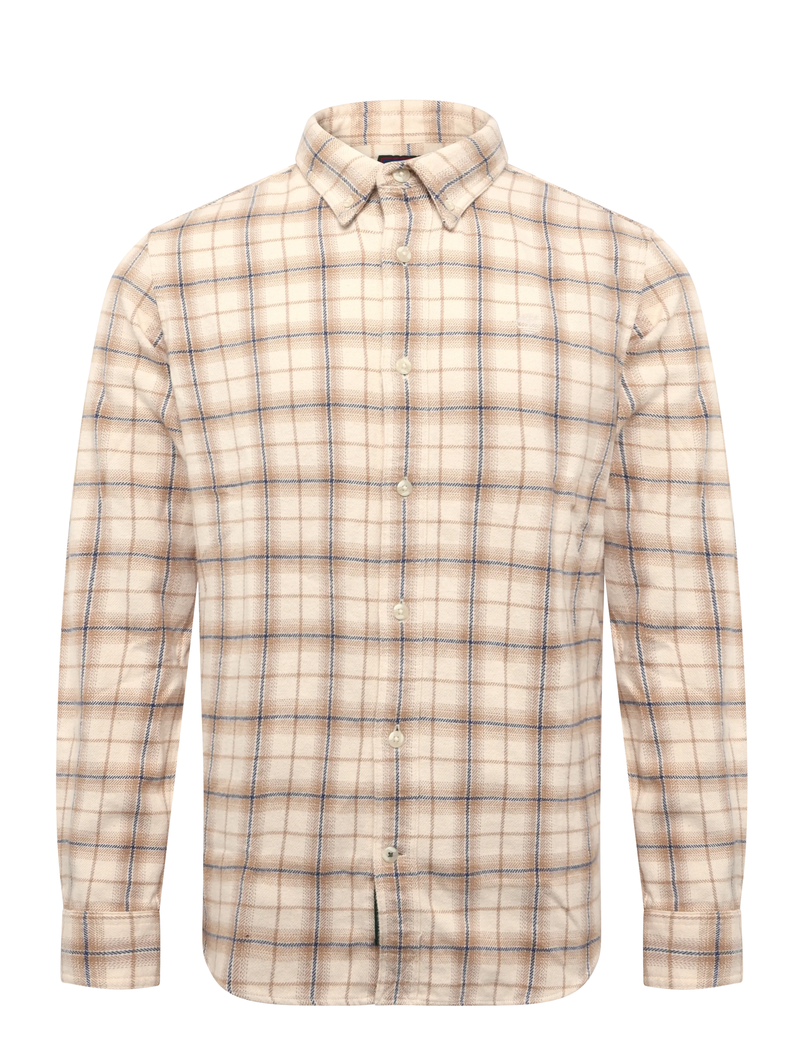 Timberland Flannel Check Shirt (Regular) - Kleidung - WHITE SMOKE YD / cream