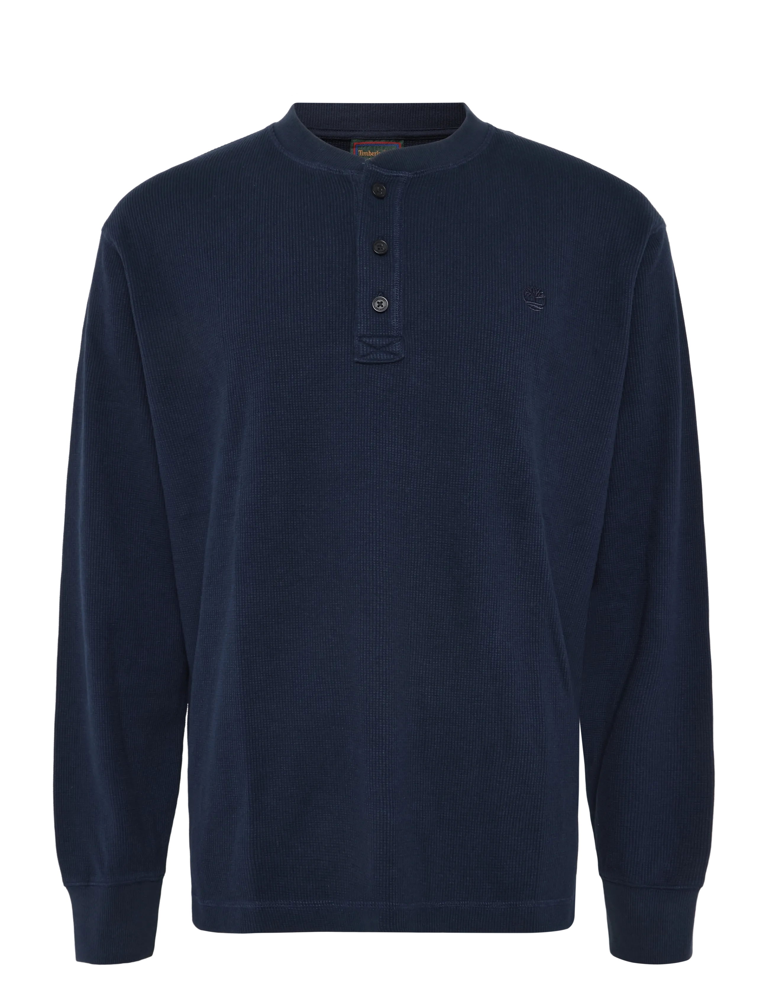 Timberland Waffle Henley LS Polo - Langärmelig - DARK SAPPHIRE / navy