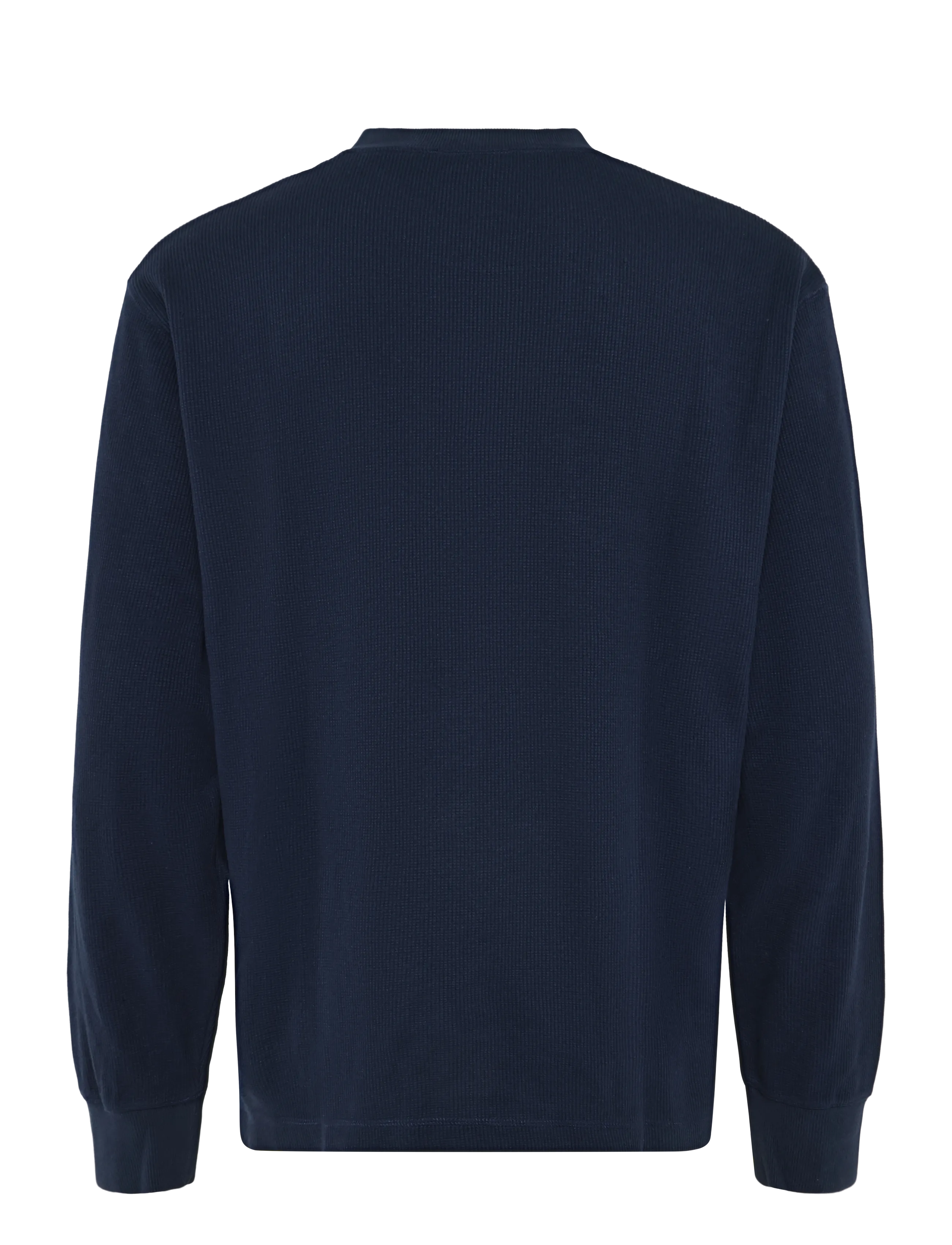 Timberland - Waffle Henley LS Polo - dark sapphire - 1