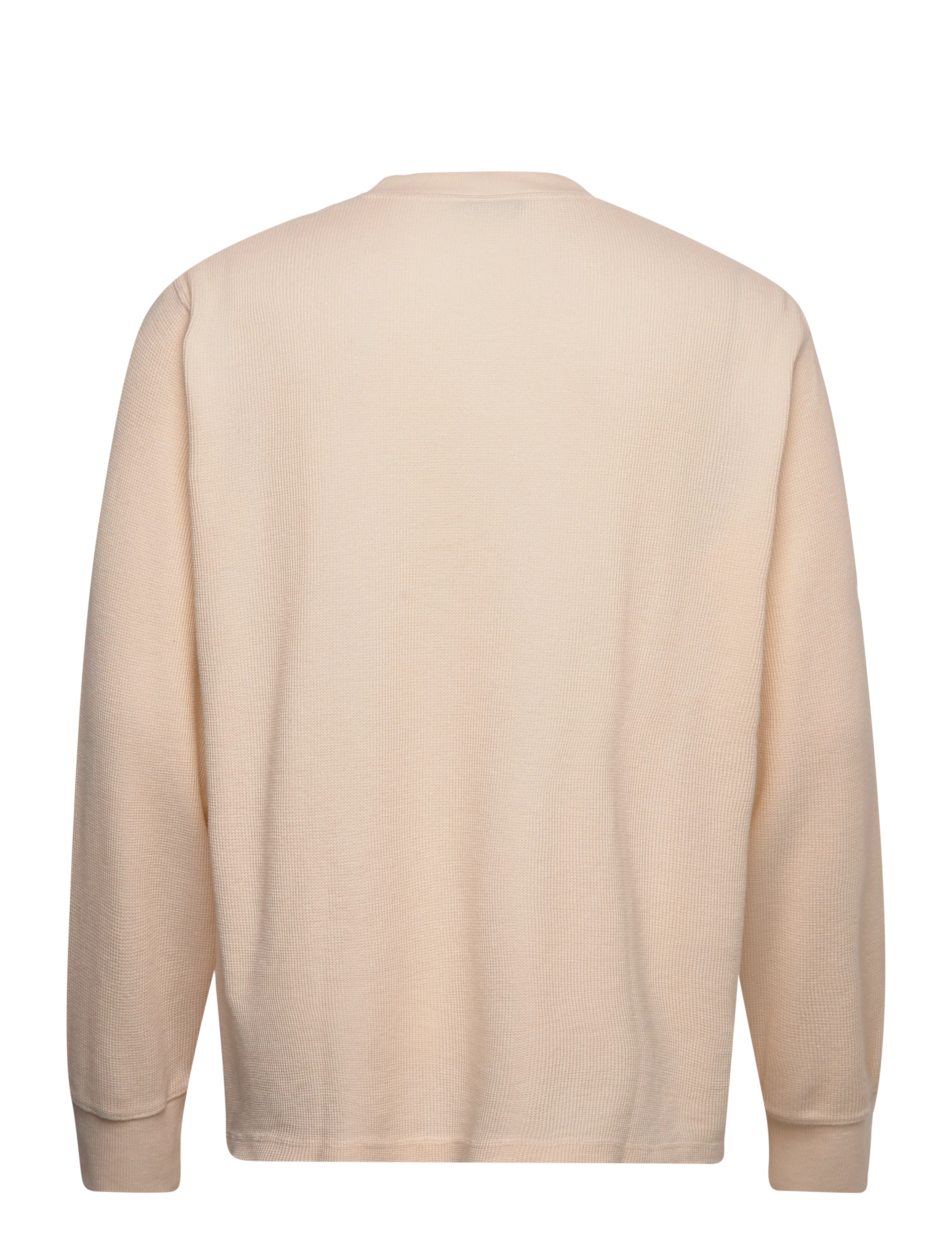 Timberland - Waffle Henley LS Polo - langärmelige strick-polohemden - white smoke - 1