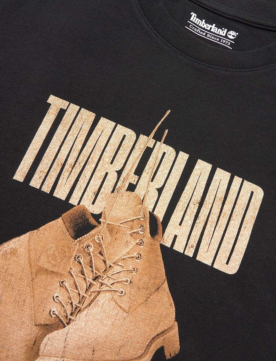 Timberland - #10061 SS Graphic Tee - kurzärmelige t-shirts - black - 2