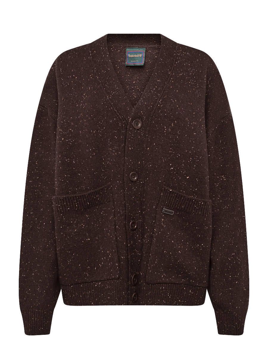 Timberland - Wool Blend Speckle Yarn Cardigan - strickjacken - chicory coffe h - 0