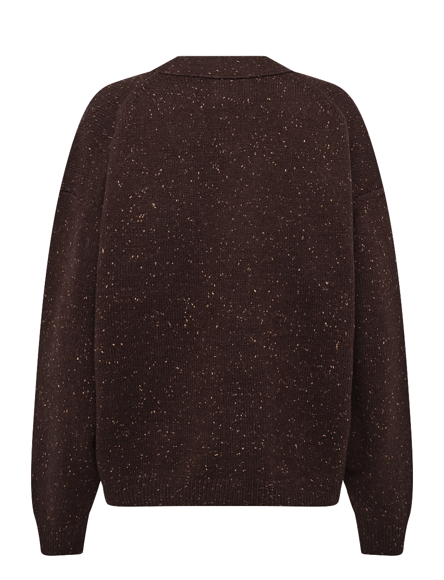 Timberland - Wool Blend Speckle Yarn Cardigan - strickjacken - chicory coffe h - 1