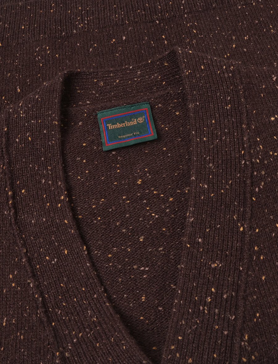 Timberland - Wool Blend Speckle Yarn Cardigan - strickjacken - chicory coffe h - 2