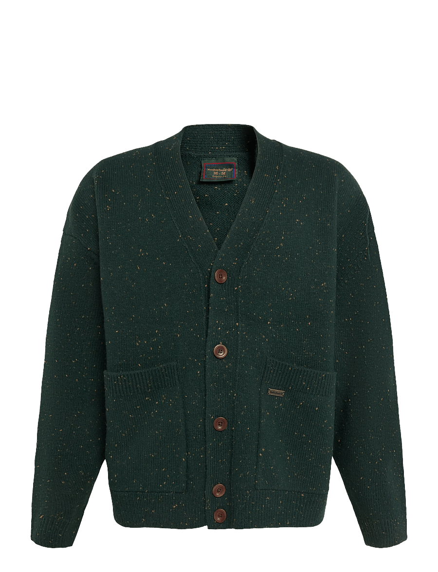 Timberland - Wool Blend Speckle Yarn Cardigan - strickjacken - scarab heather - 0