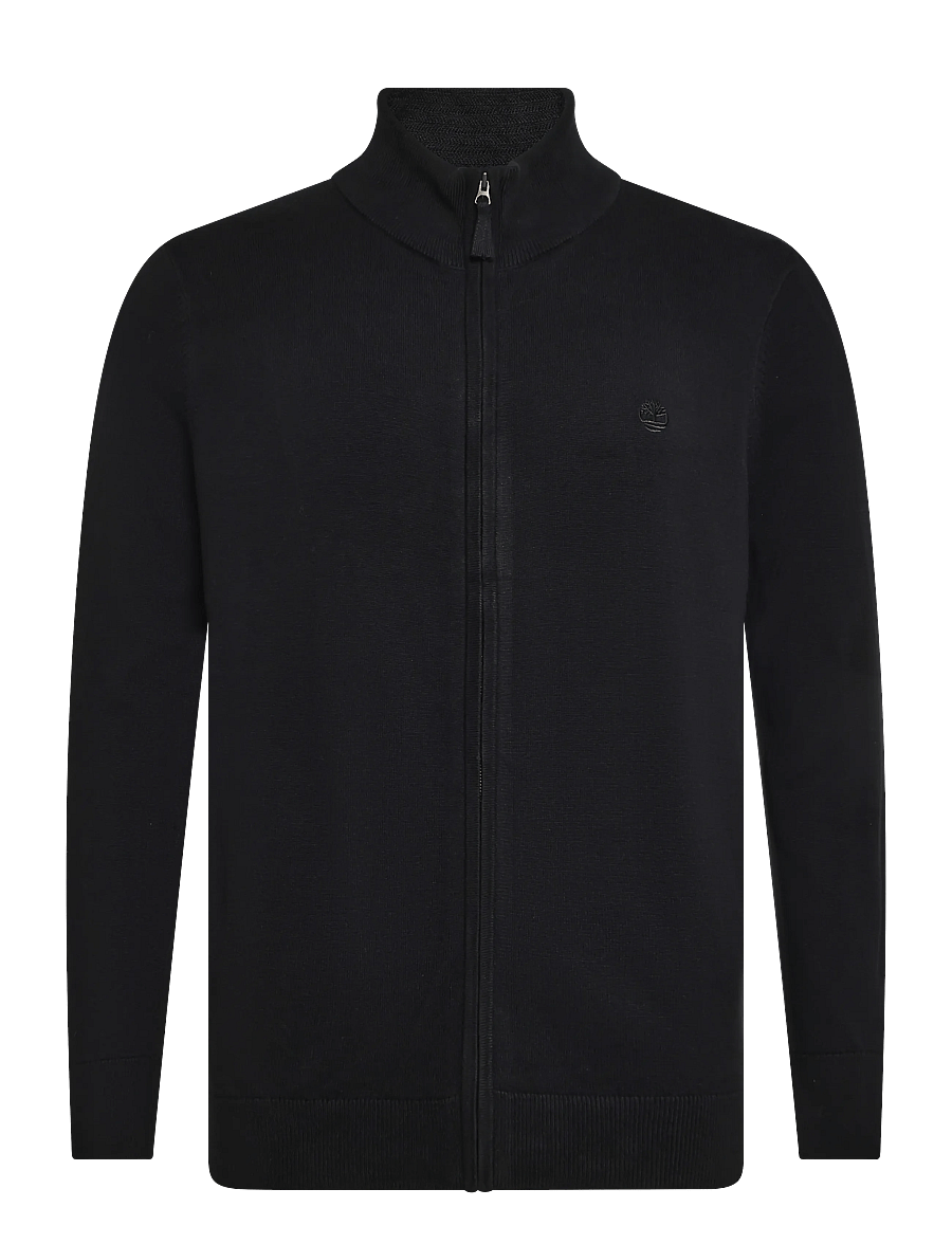 Timberland - Cotton Full Zip Sweater - fullzip strik - black - 0