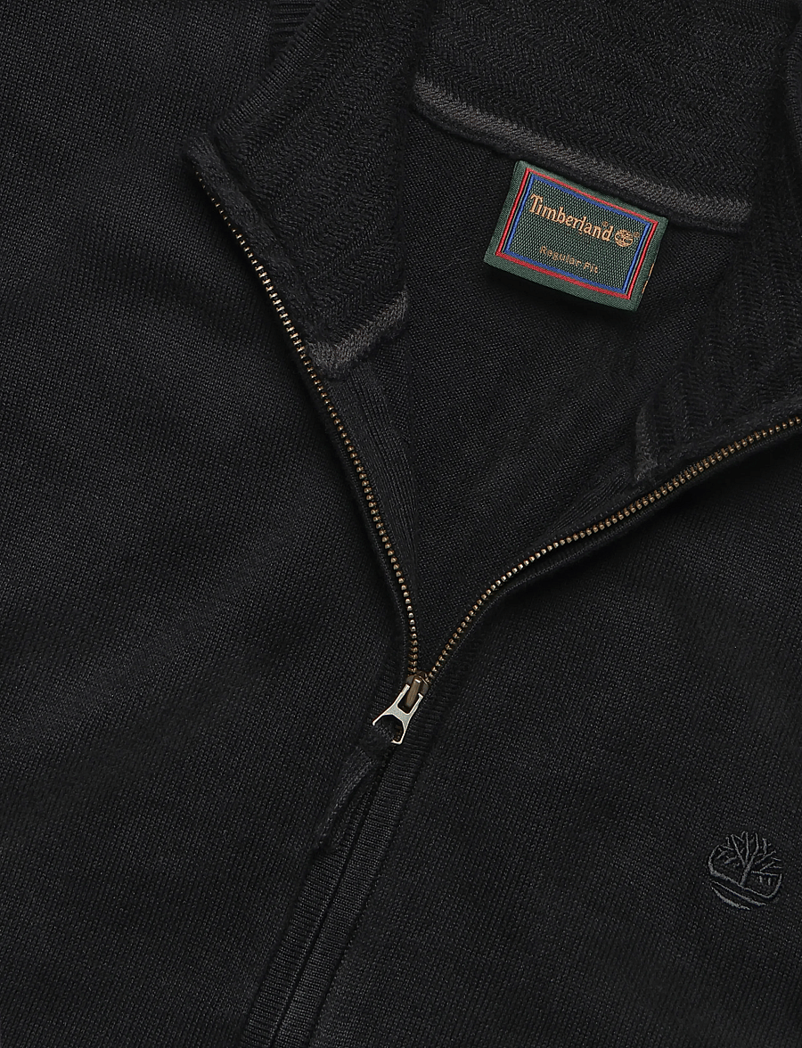 Timberland - Cotton Full Zip Sweater - fullzip strik - black - 2