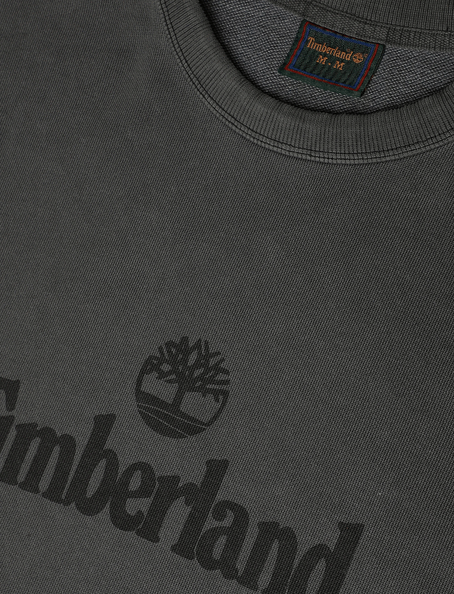 Timberland - GD LB Print Crew Sweatshirt - dressipluusid - black washed - 2