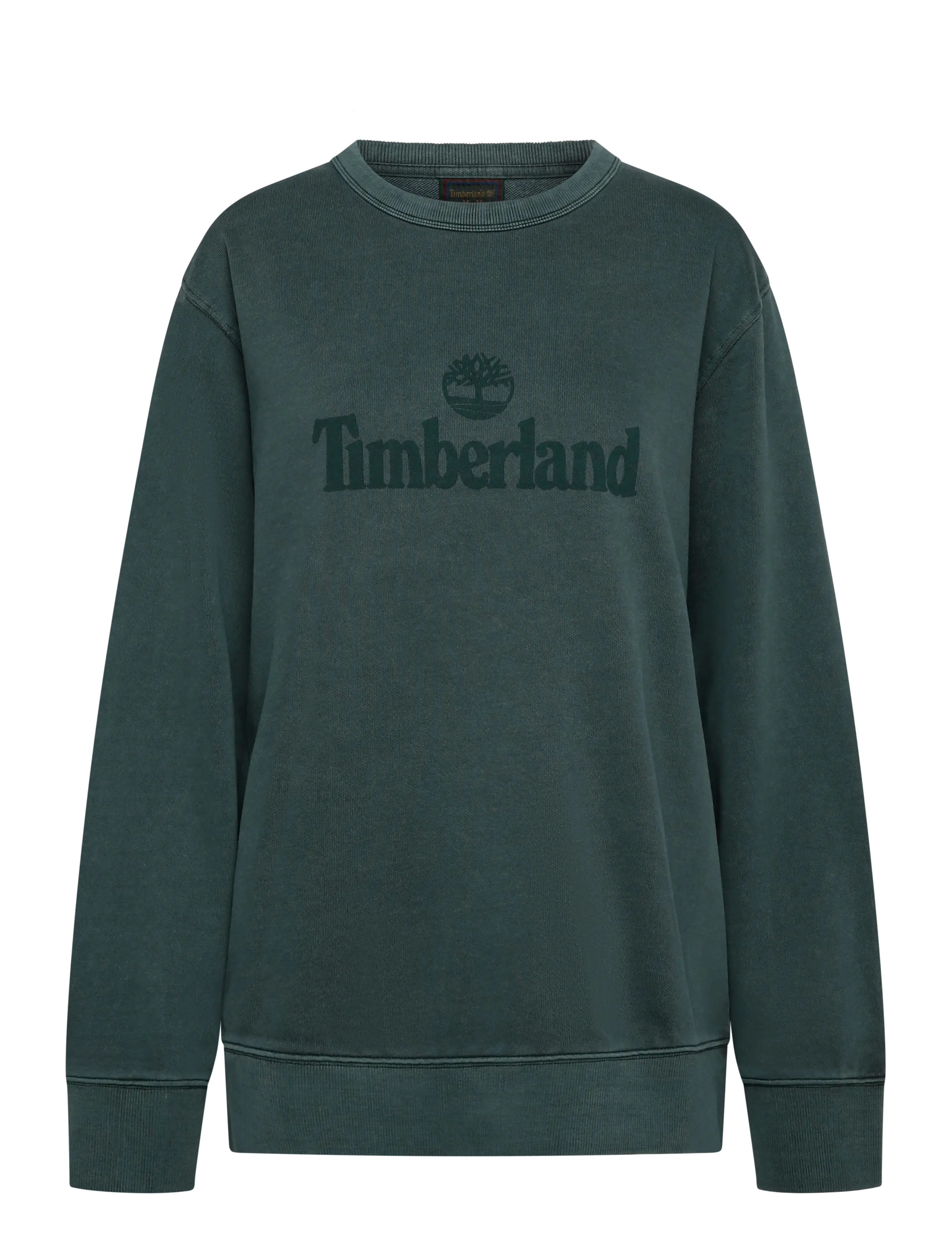 Timberland GD LB Print Crew Sweatshirt - Sweatshirts - SCARAB WASHED / green