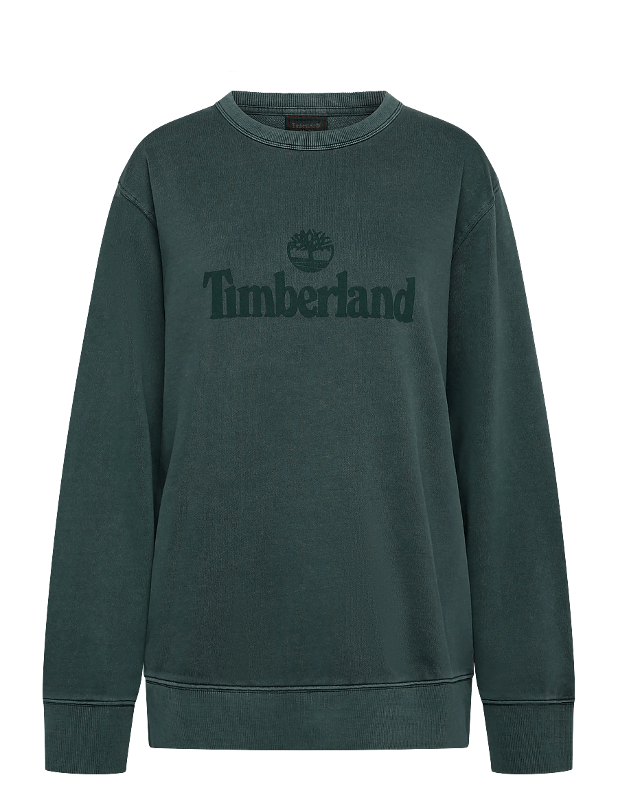 Timberland - GD LB Print Crew Sweatshirt - dressipluusid - scarab washed - 0