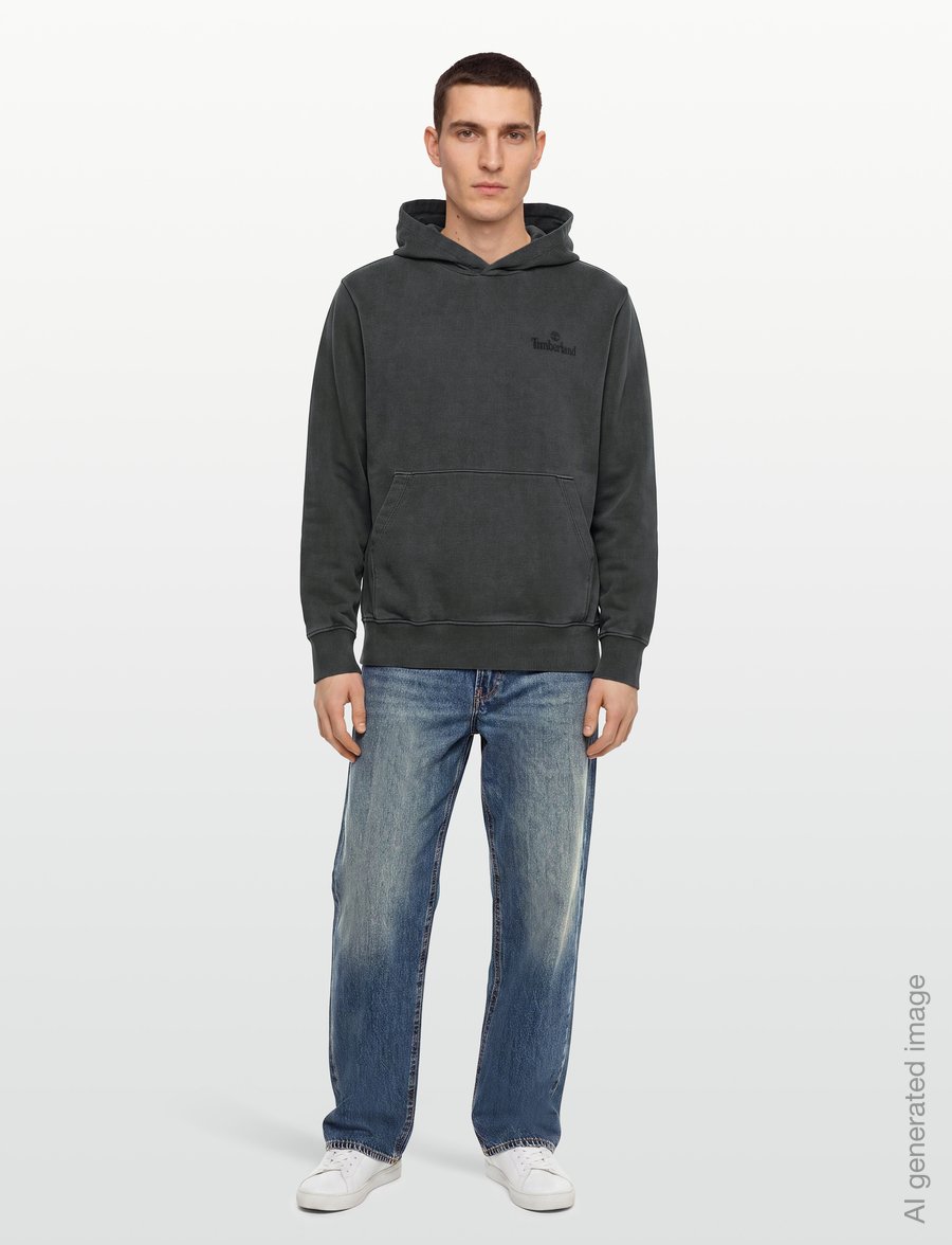 Timberland - GD LB Print Hoodie - hoodies - black washed - 0