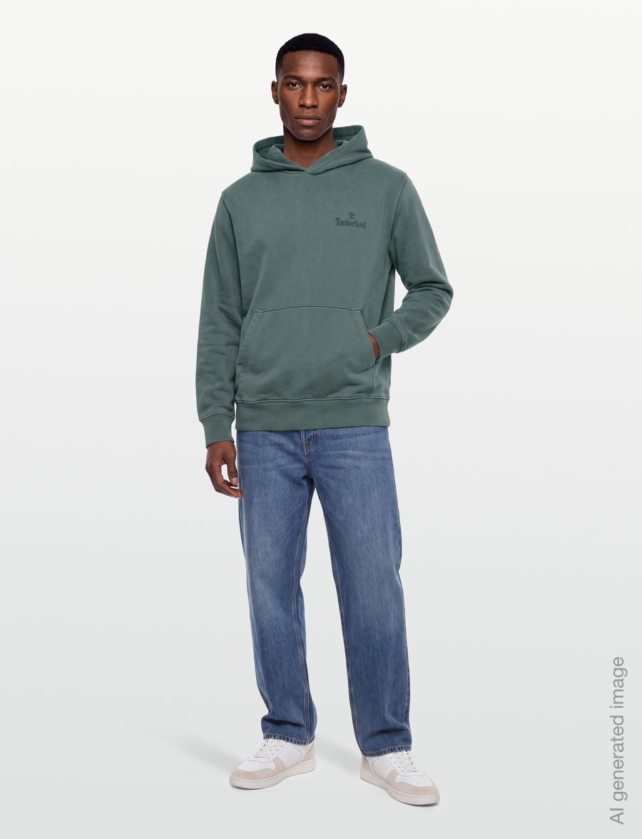 Timberland - GD LB Print Hoodie - kapuzenpullover - scarab washed - 0
