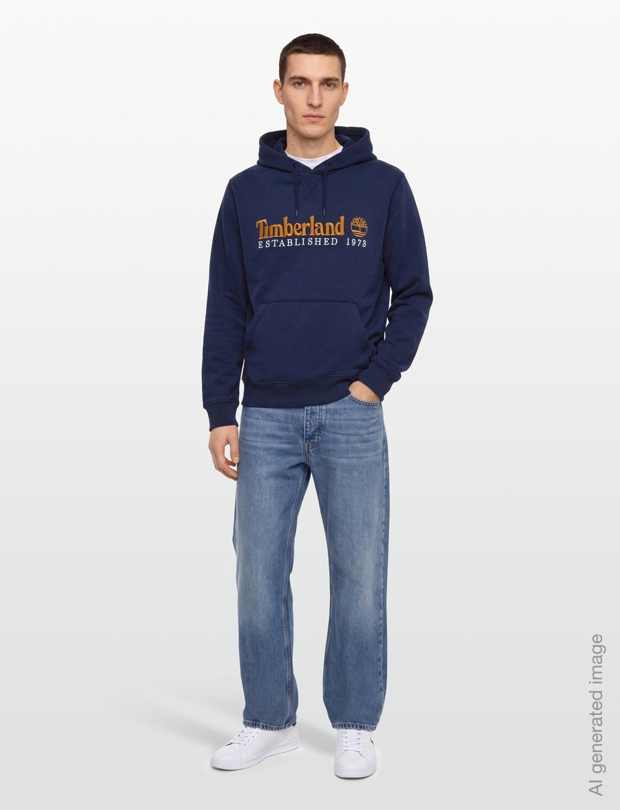 Timberland - Embroidered Logo BB Hoodie - kapuutsiga pusad - naval academy - 0