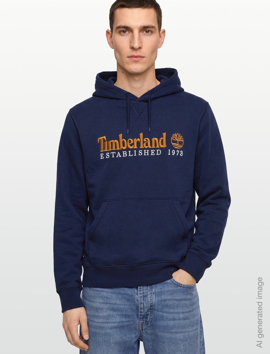 Timberland - Embroidered Logo BB Hoodie - kapuutsiga pusad - naval academy - 3