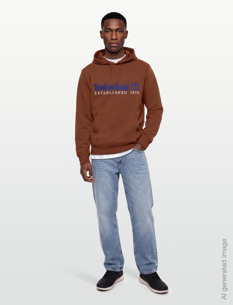 Timberland - Embroidered Logo BB Hoodie - hættetrøjer - brownout - 0