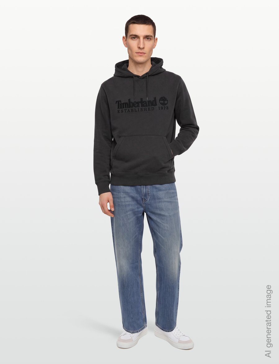 Timberland - Embroidered Logo BB Hoodie - kapuzenpullover - vintage black - 0