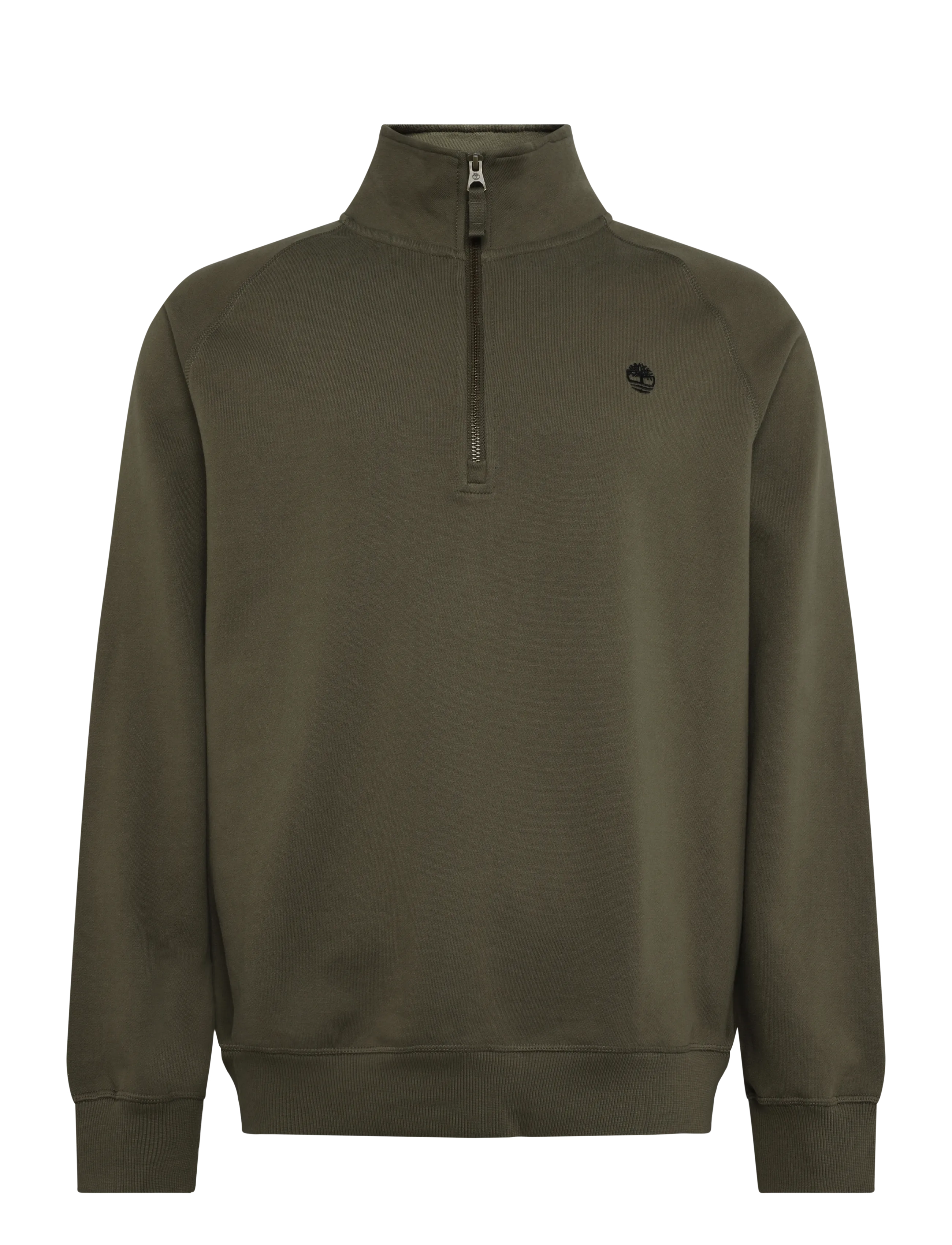 Timberland Tree Embroidered Logo 1/4 Zip LB Sweatsh - Kleidung - SEA TURTLE / khaki/green
