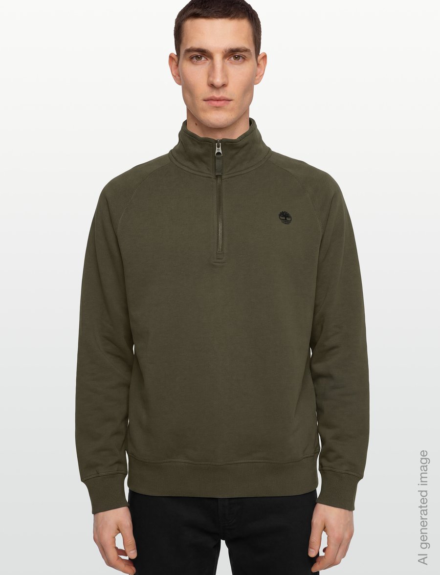 Timberland - Tree Embroidered Logo 1/4 Zip LB Sweatsh - shop by style - sea turtle - 3