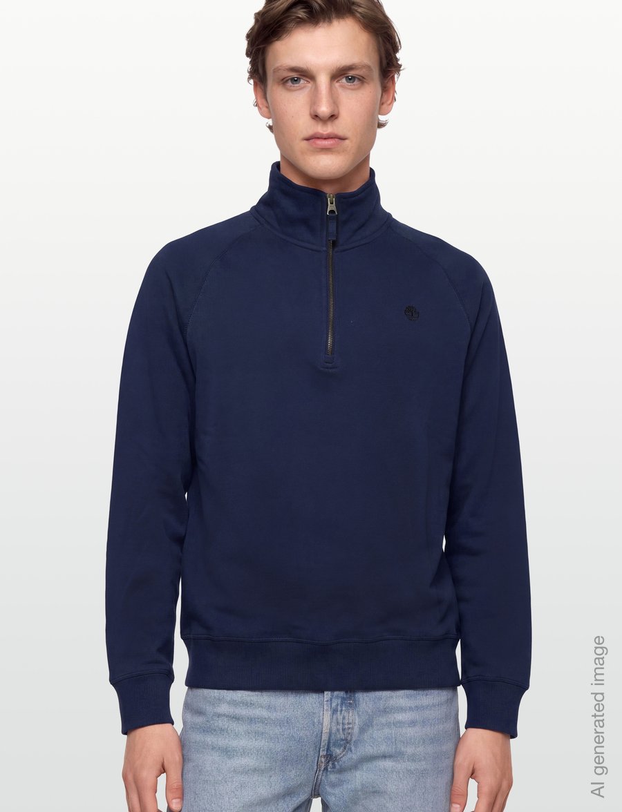 Timberland - Tree Embroidered Logo 1/4 Zip LB Sweatsh - sweats - naval academy - 3