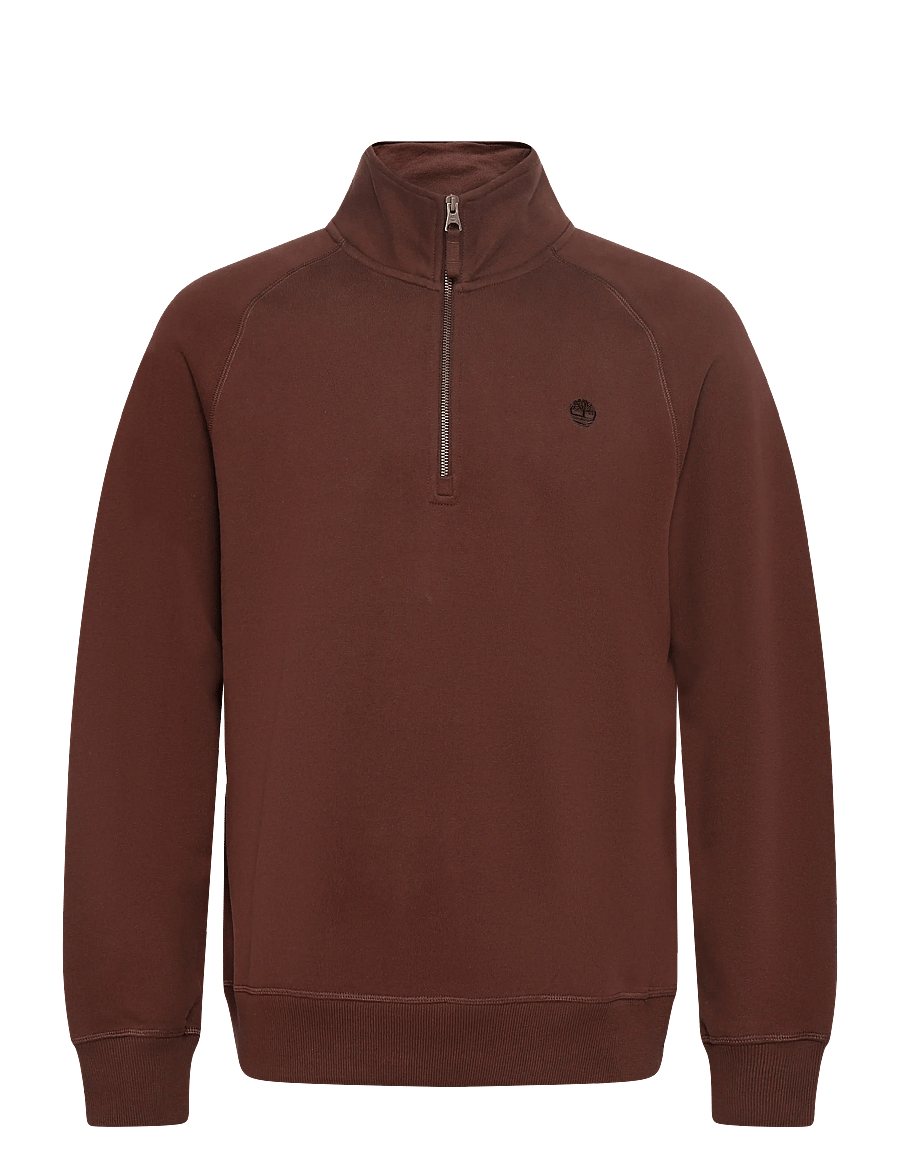 Timberland - Tree Embroidered Logo 1/4 Zip LB Sweatsh - dressipluusid - chicory coffee - 0