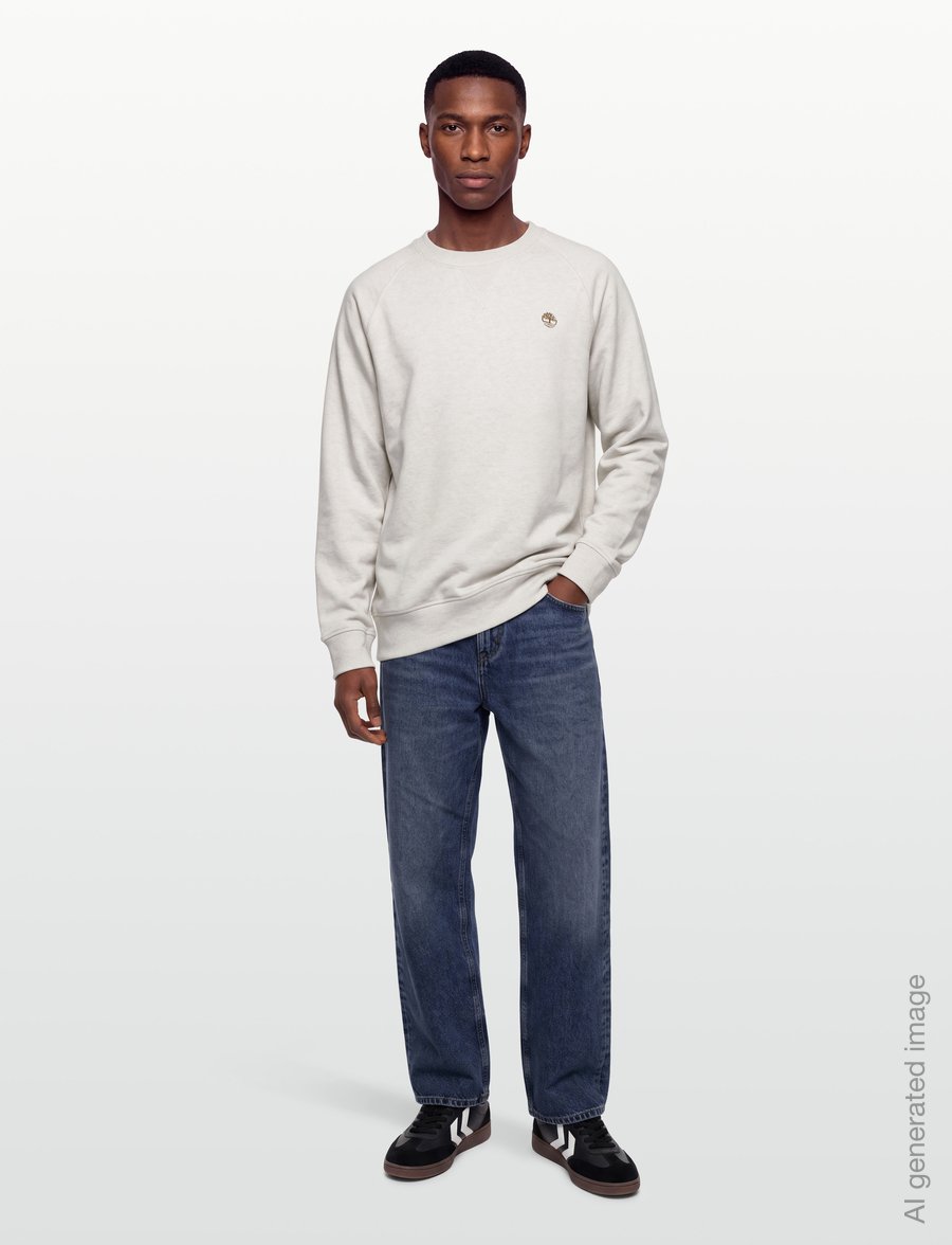 Timberland - LB Crew Sweatshirt - sweatshirts - lght oatml hthr - 0