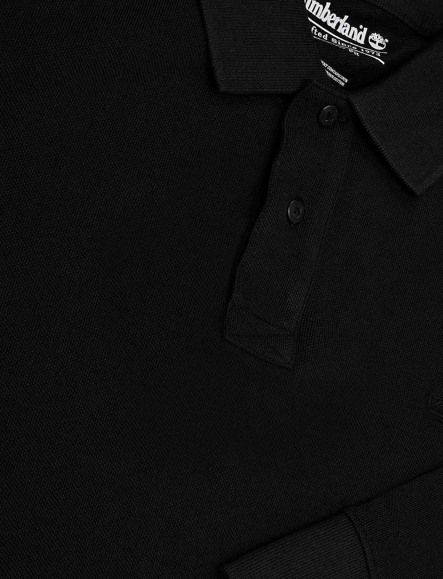 Timberland - LS Pique Polo - long-sleeved polos - black - 2