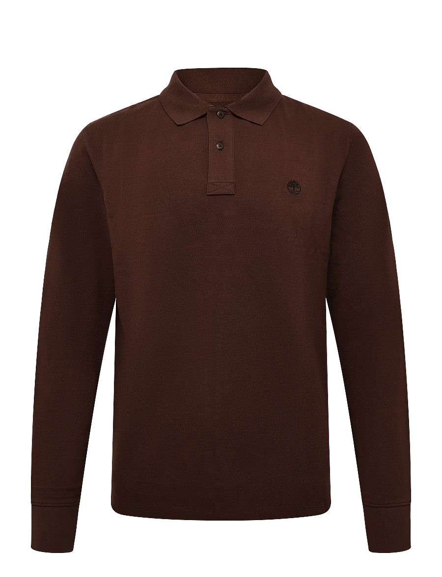 Timberland - LS Pique Polo - long-sleeved polos - chicory coffee - 0