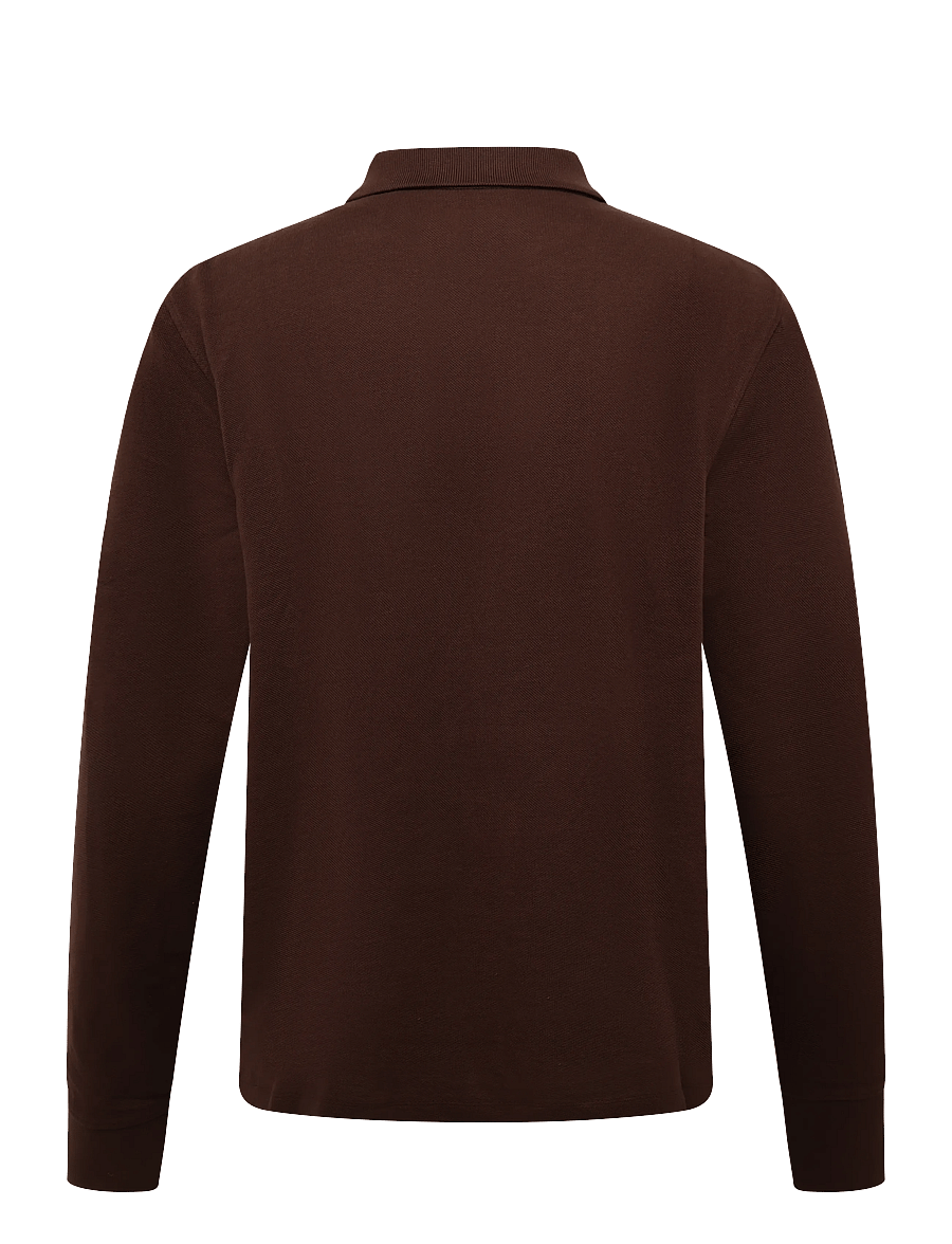 Timberland - LS Pique Polo - long-sleeved polos - chicory coffee - 1