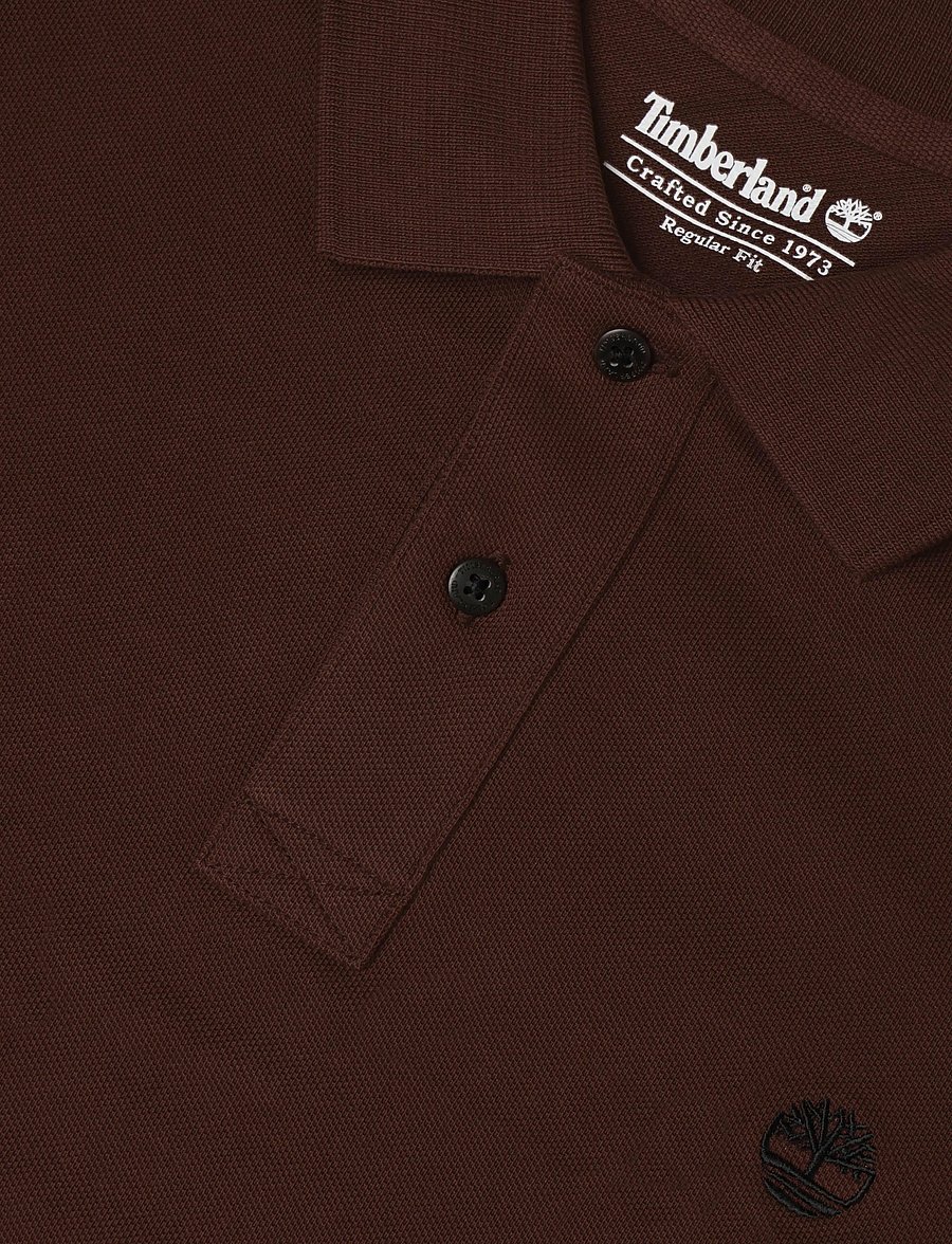 Timberland - LS Pique Polo - long-sleeved polos - chicory coffee - 2