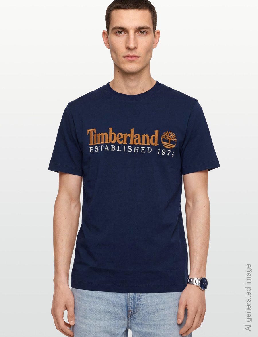 Timberland - SS Embroidered Tee - kortærmede t-shirts - naval academy - 3