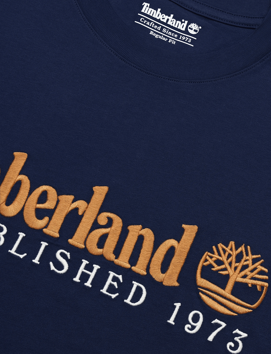 Timberland - SS Embroidered Tee - kortærmede t-shirts - naval academy - 5