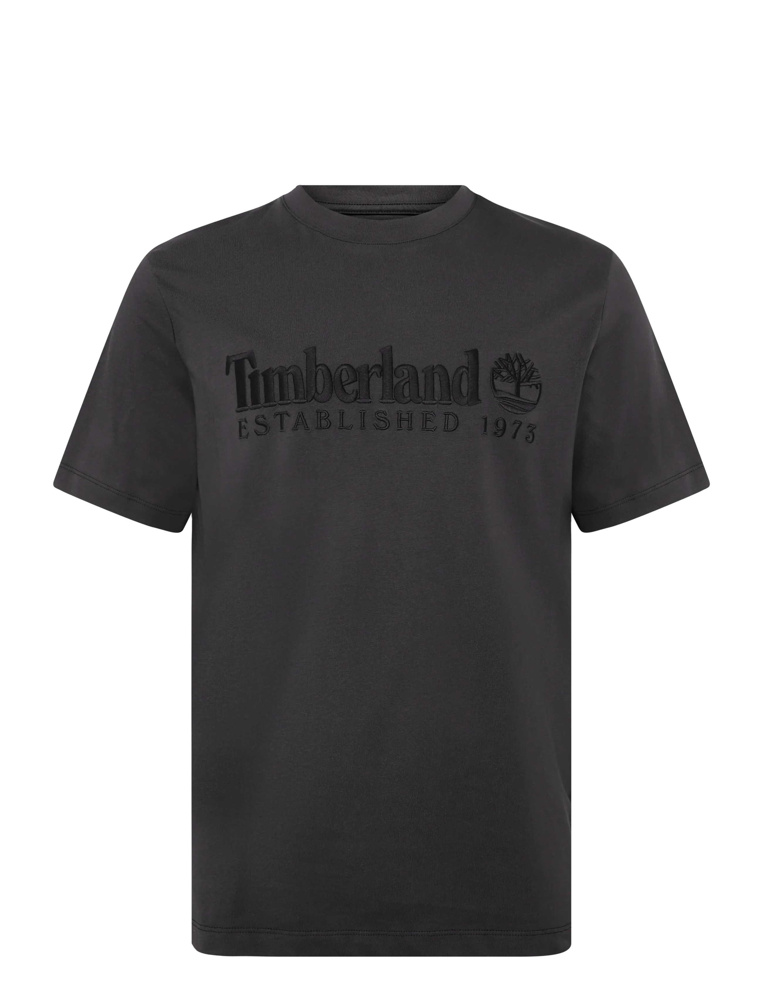 Timberland SS Embroidered Tee - Short-sleeved t-shirts - VINTAGE BLACK / black