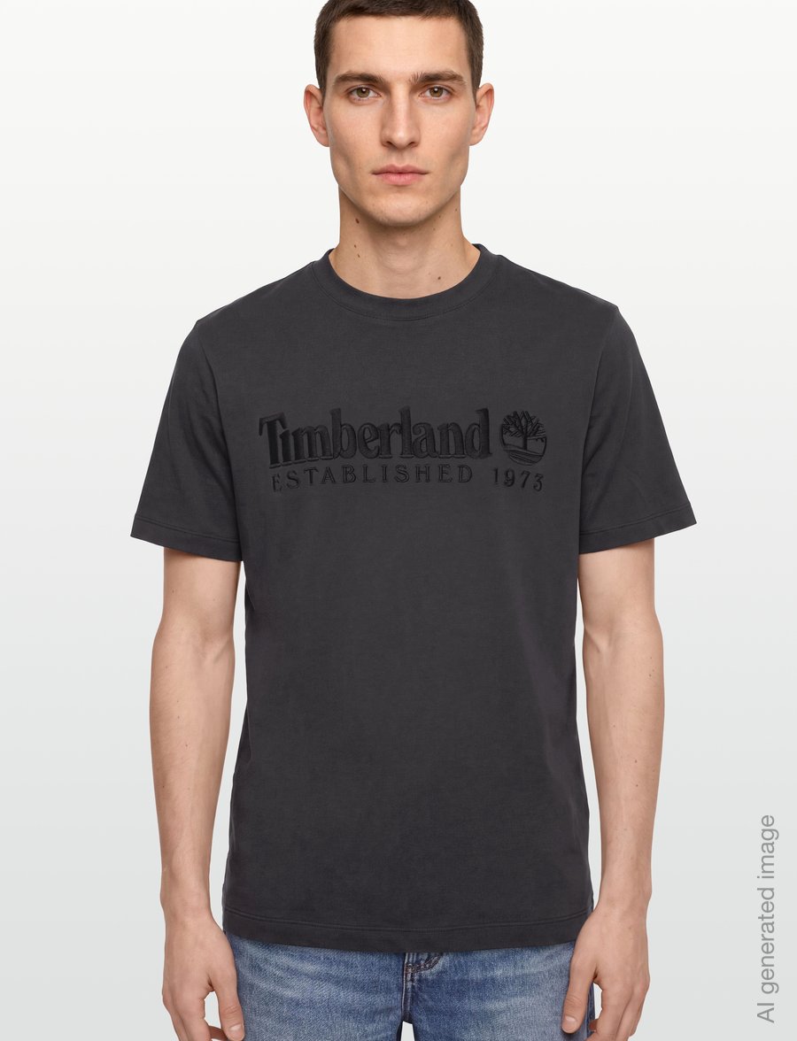 Timberland - SS Embroidered Tee - vintage black - 3
