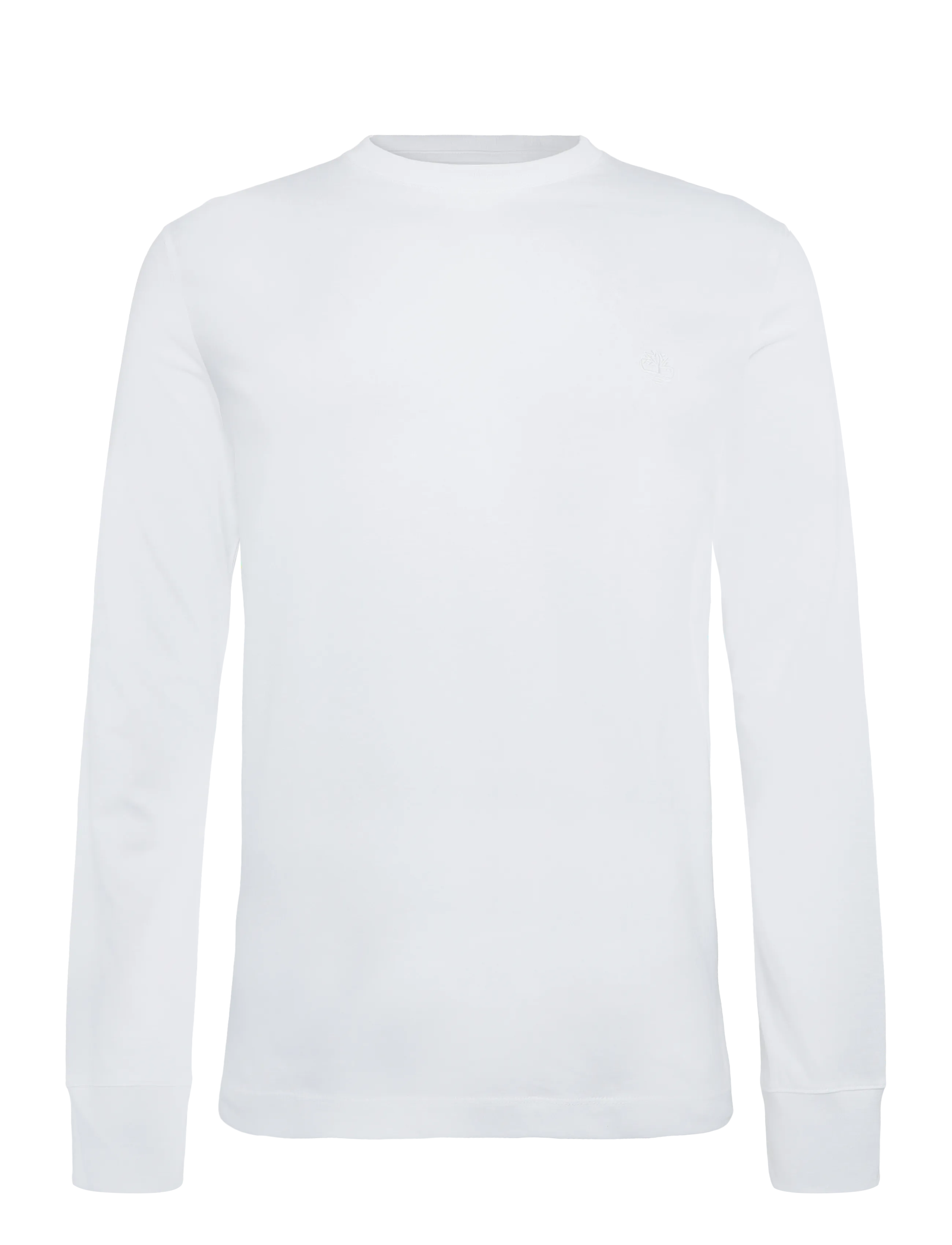 Timberland - Tree Embroidered LS Tee (Slim) - long-sleeved t-shirts - white - 1