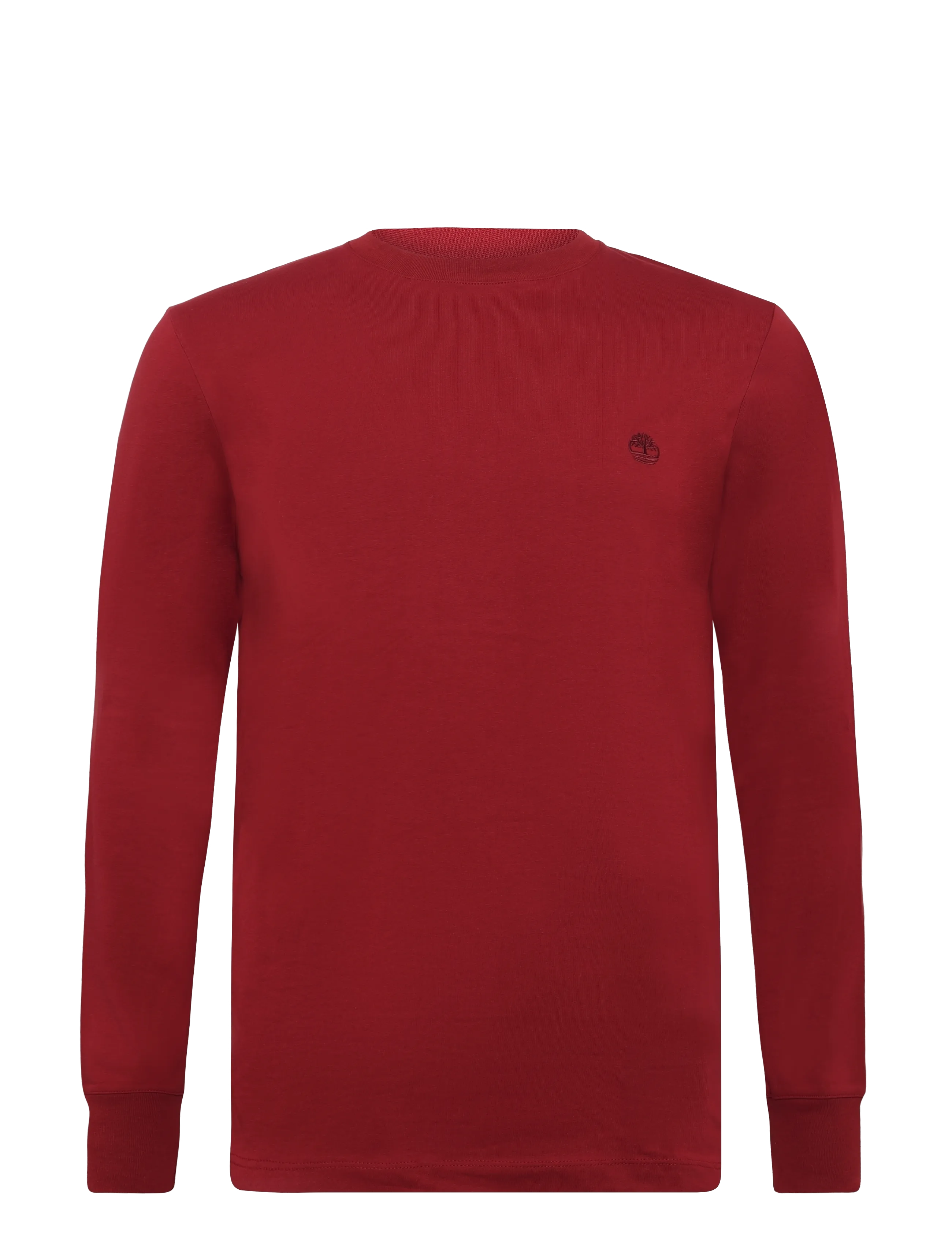 Timberland - Tree Embroidered LS Tee (Slim) - long-sleeved t-shirts - rhythmic red - 1