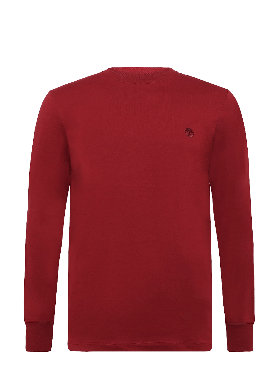 Timberland - Tree Embroidered LS Tee (Slim) - langärmelige t-shirts - rhythmic red - 1