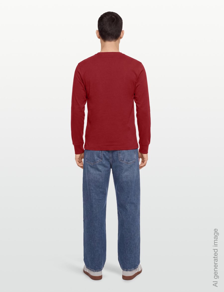 Timberland - Tree Embroidered LS Tee (Slim) - langärmelige t-shirts - rhythmic red - 4
