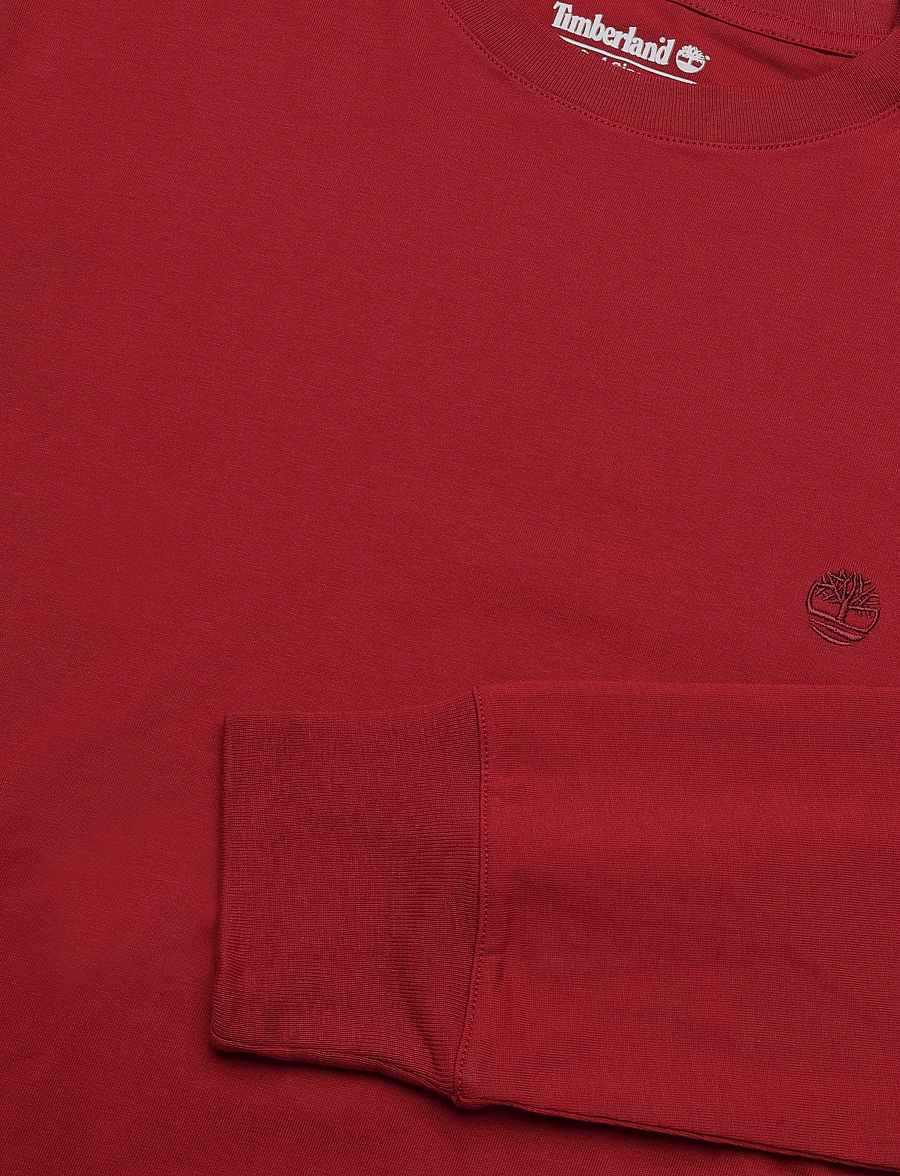 Timberland - Tree Embroidered LS Tee (Slim) - langärmelige t-shirts - rhythmic red - 5